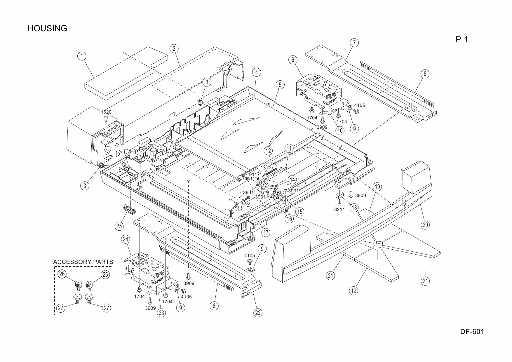 Konica-Minolta Options DF-601 4582811 Parts Manual-3